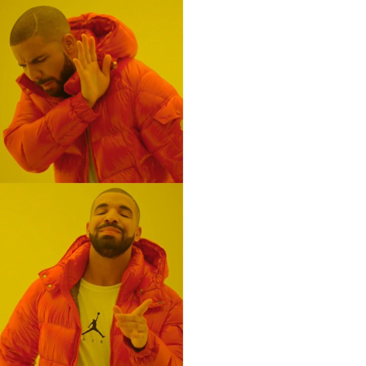 Drake Hotline Bling meme about Ugmonk