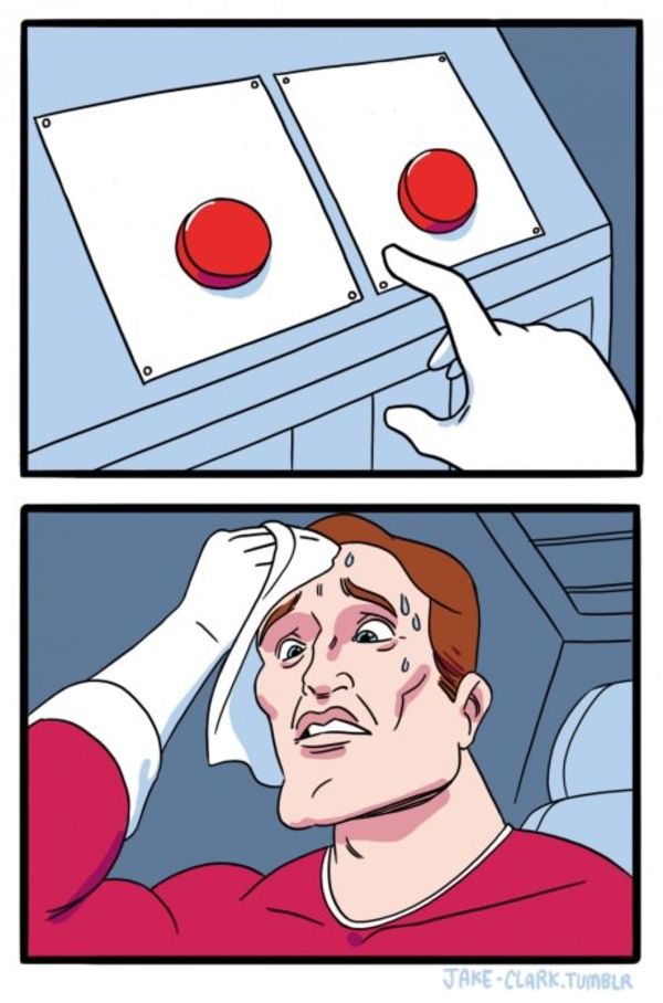 Two Buttons meme about Ugmonk