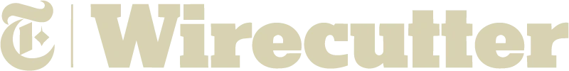 The image shows the Wirecutter logo with the New York Times “T” icon to the left, all in a light beige color on a white background.